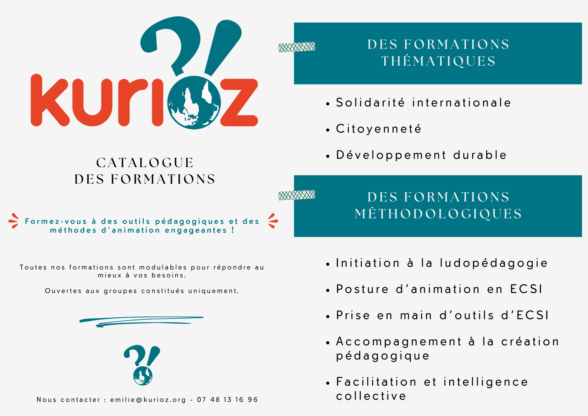 illustration catalogue formations